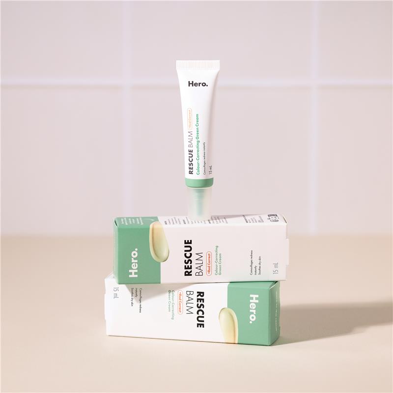 Hero Mighty Rescue Balm Red Correct - 15ml for Redness Correction