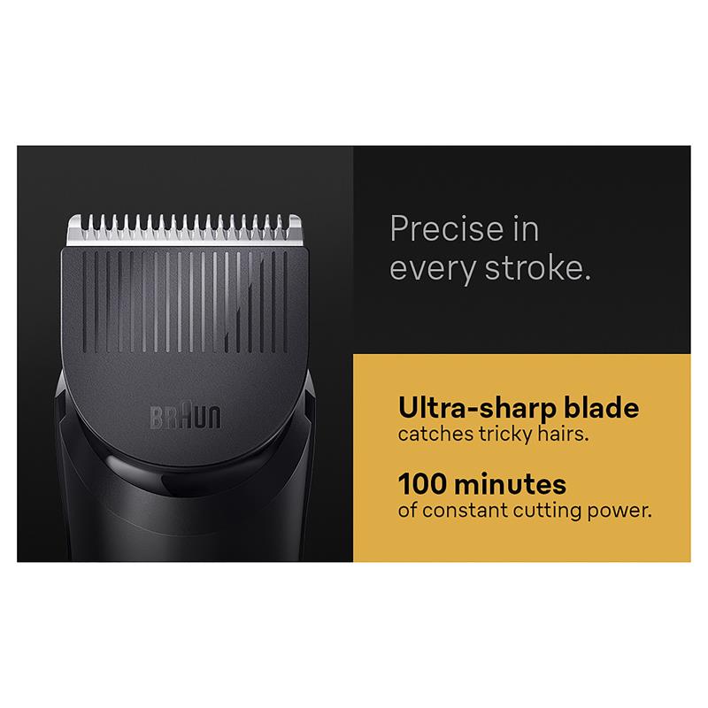 Braun Series 5 BT5440 Waterproof Beard Trimmer for Men, 40 Lengths, 100-min