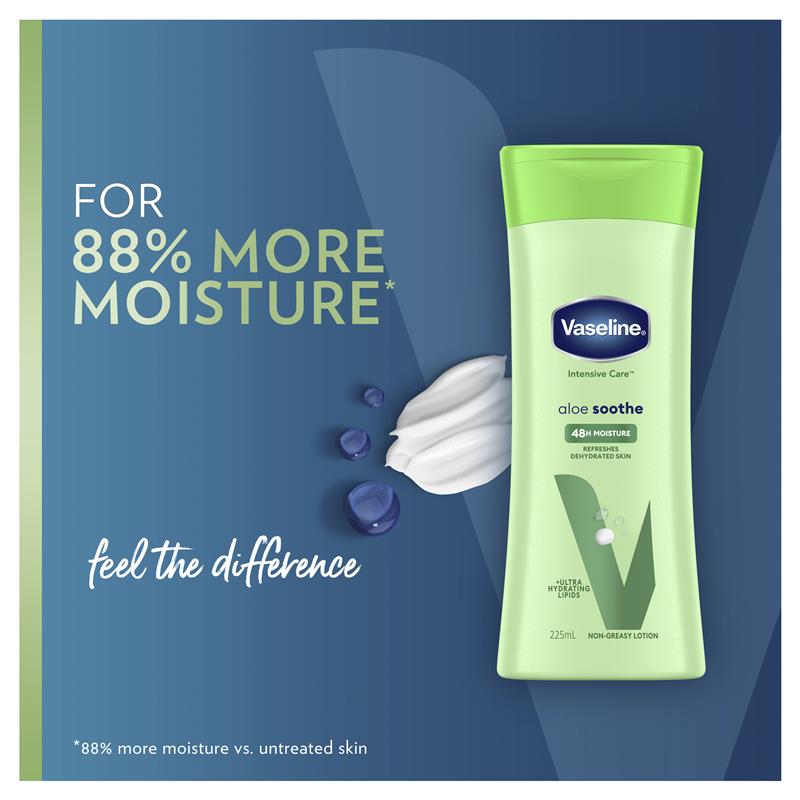 Vaseline Intensive Care Body Lotion Aloe Soothe 225ml - Nourishing Hydration