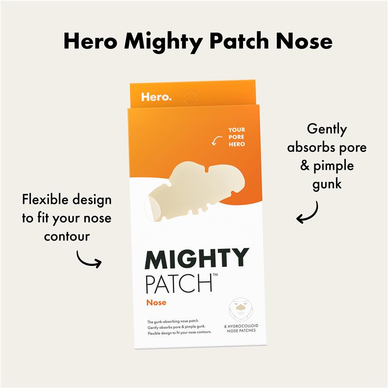 Hero Mighty Patch Nose - 8 Pack for Effective Pore Treatment