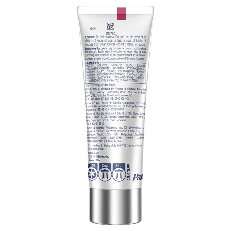 Oral-B 3D White Intensive Whitening Toothpaste - Freshness Blast 94g