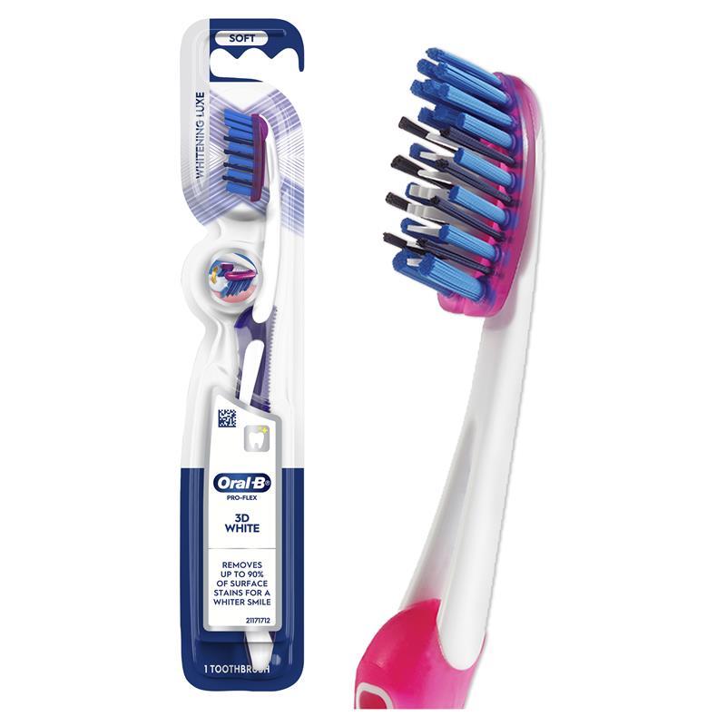 Oral-B 3D White Pro-Flex Whitening Luxe Manual Toothbrush - 1 Pack