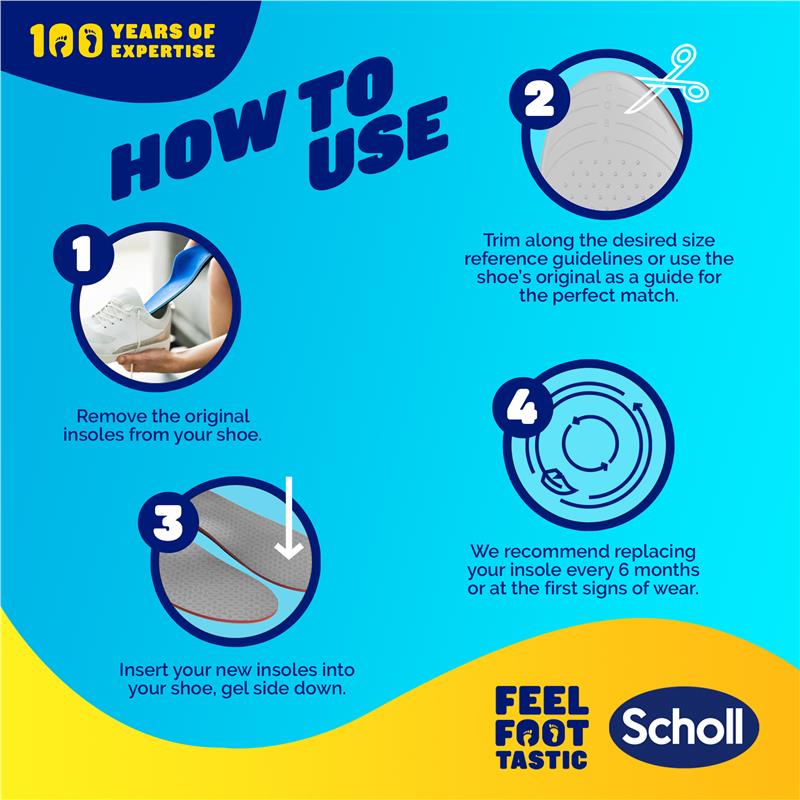 Scholl LiquiFlex Extra Support Insole Small