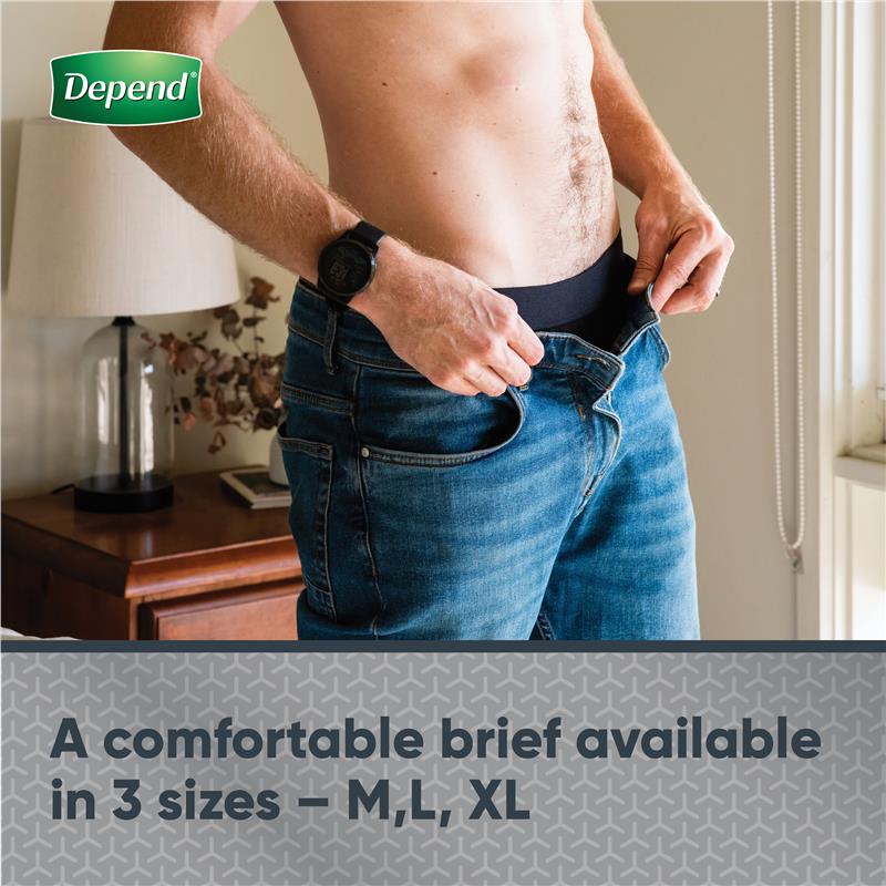 Depend Men Washable Incontinence Underwear Medium - Comfort & Confidence