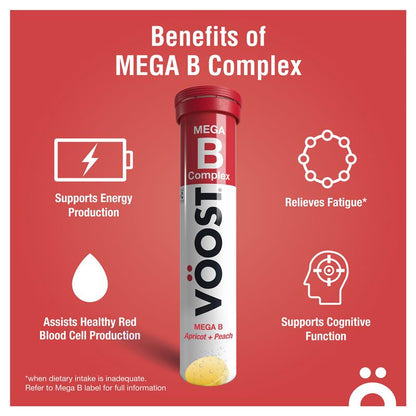 Voost Mega B Complex Effervescent Tablets 20 Pack