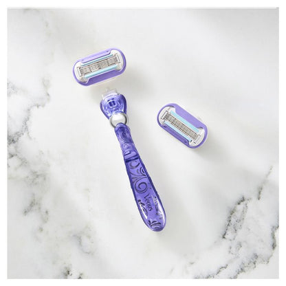 Gillette Venus Deluxe Smooth Swirl Razor + 2 Blade Refills - Women's Shaving Solution