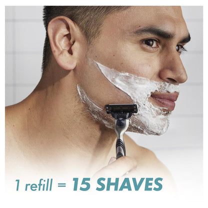 Gillette Mach3+ 3-Blade Razor with Handle & 2 Cartridges, 15 Shaves