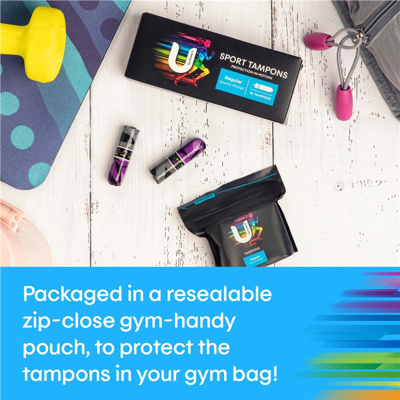 U By Kotex Sport Tampons Regular 16 Pack