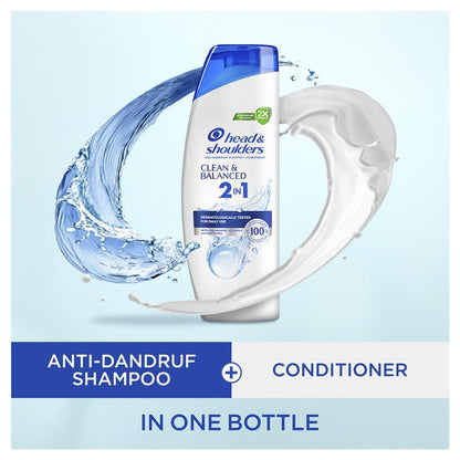 Head & Shoulders Clean & Balanced 2in1 Shampoo & Conditioner 350ml
