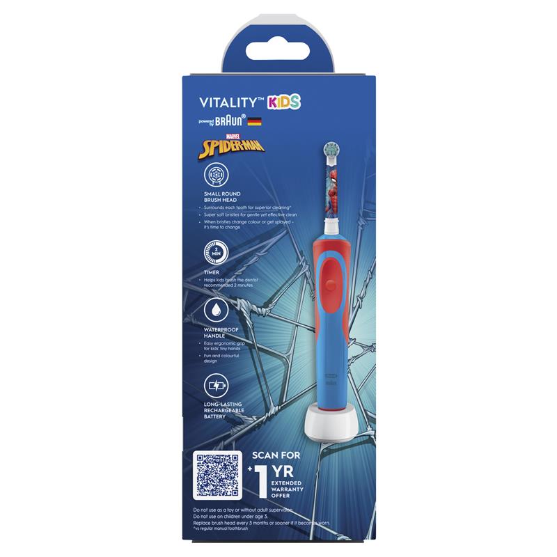 Oral-B Vitality Kids Electric Toothbrush - Spiderman Design