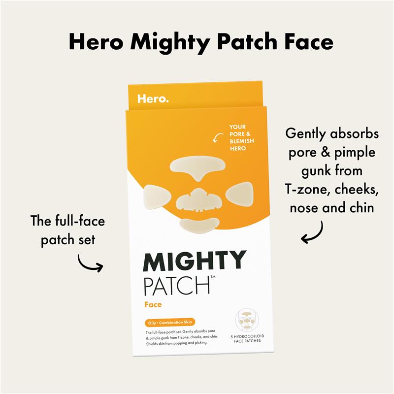 Hero Mighty Patch Face - 5 Pack for Comprehensive Breakout Care