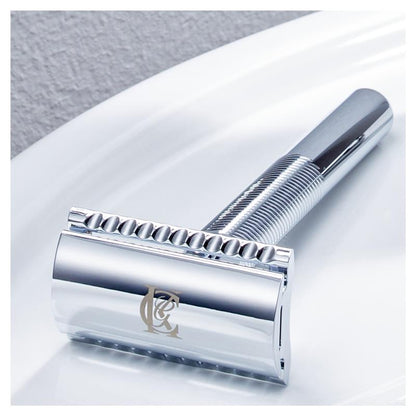 King C Gillette Double Edge Safety Razor + 5 Razor Blades - Ultimate Shaving Experience