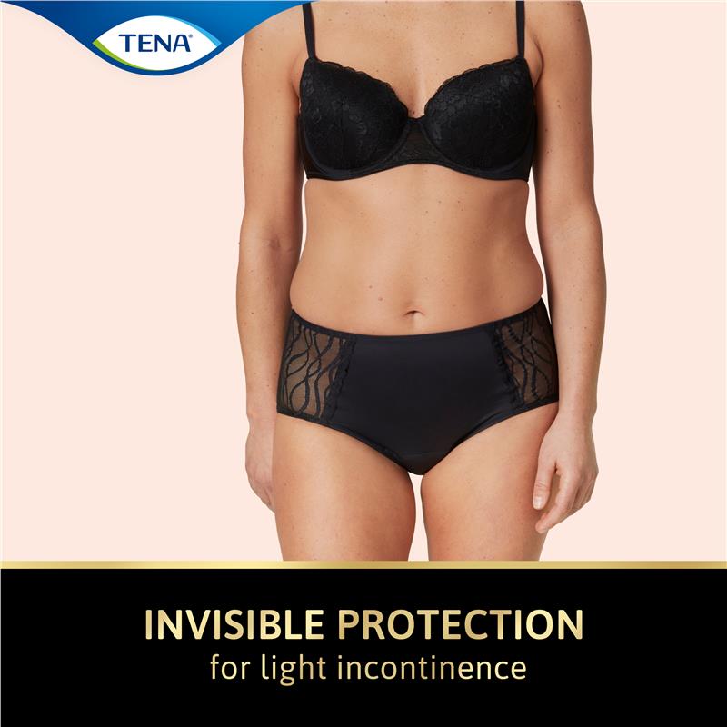 TENA Washable Absorbent Underwear Classic Noir - Size 14-16