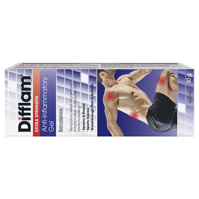 Difflam Extra Strength Anti-Inflammatory Gel 30g - Maximum Relief