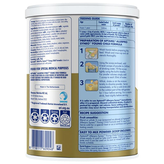 Aptamil AllerPro Syneo 3 Allergy Premium Toddler Milk Drink From 1 Year 900g