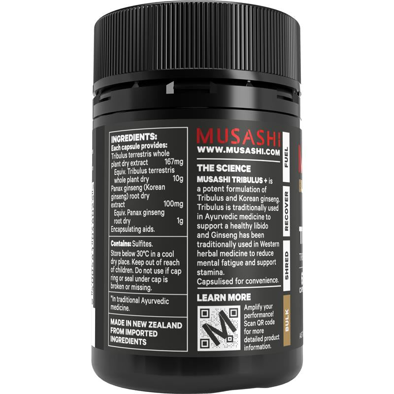 Musashi Tribulus + High Potency Libido Enhancement - 60 Capsules