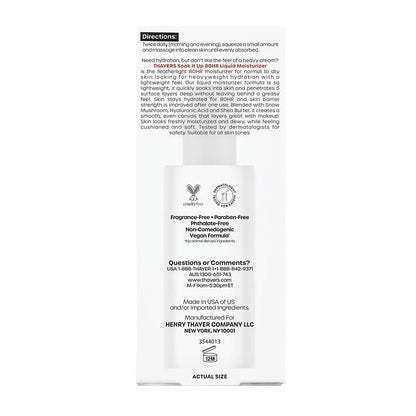 Thayers Soak It Up 80 Hour Liquid Facial Moisturiser 75ml