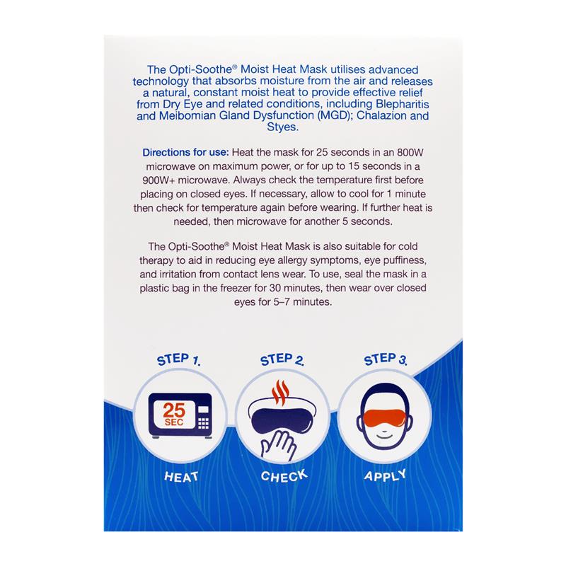 Opti-Soothe Moist Heat Mask - Reusable Relief for Dry Eye