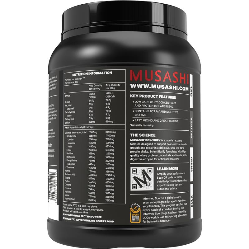 Musashi 100% Whey Salted Caramel - 900g