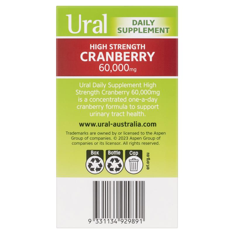 URAL High Strength Cranberry 60000mg 90 Capsules