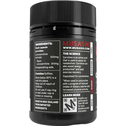 Musashi Carnitine 500mg - 60 Capsules