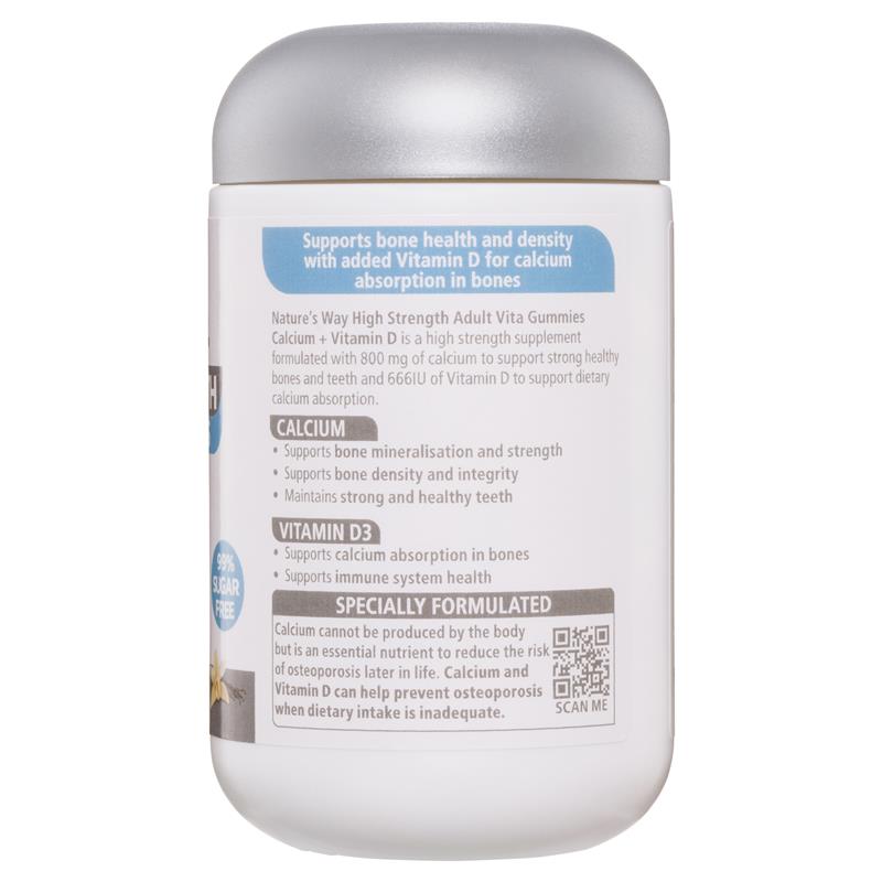 Nature's Way Adult Vita Gummies Sugar Free High Strength Calcium 60 Gummies