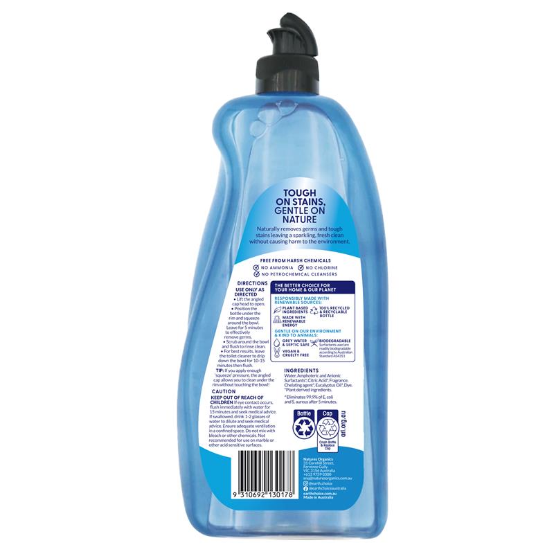 Earth Choice Toilet Cleaner Aqua Fresh 750ml - Powerful Eco-Friendly Clean