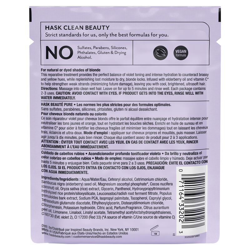 Hask Blonde Care Purple Deep Conditioner 50g Sachet