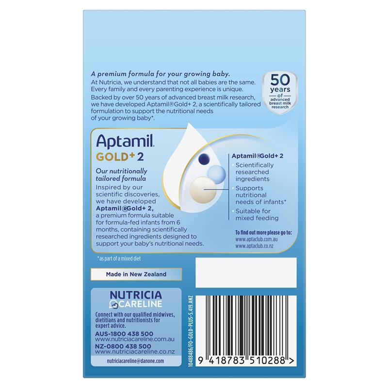 Aptamil Gold+ 2 Baby Follow-On Formula Powder Sachets From 6-12 Months 4 Pack 31.2g