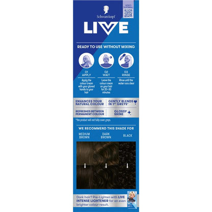 Schwarzkopf LIVE Colour Deep Black Semi Permanent 75ml