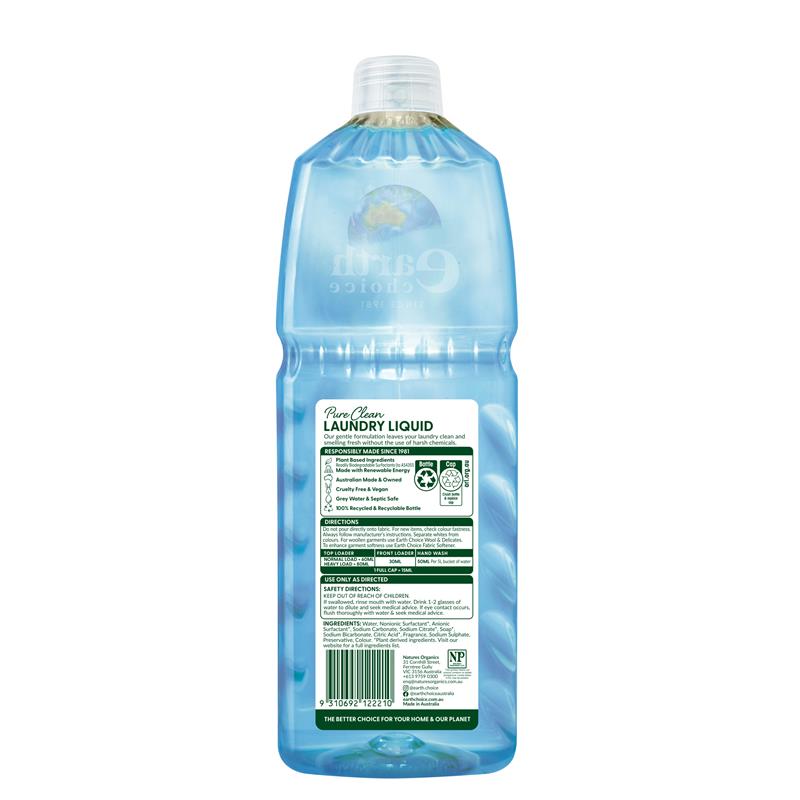 Earth Choice Laundry Liquid - 1 Litre of Plant-Based Clean
