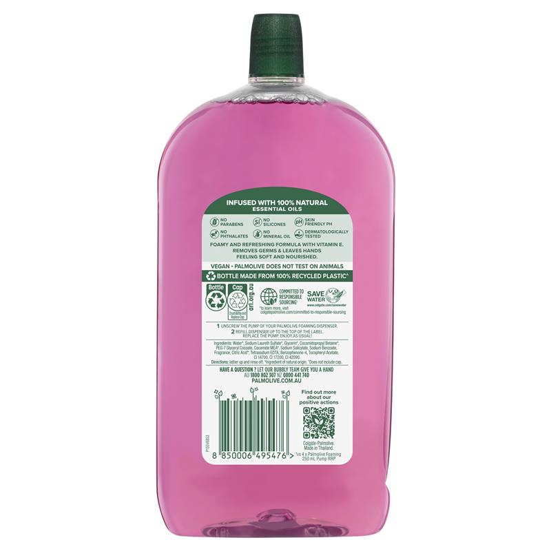 Palmolive Foaming Nourishing Hand Wash Raspberry Refill - 1L