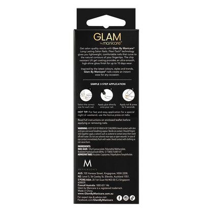 Glam By Manicare Press On Nails French Pink Medium Square French Kit