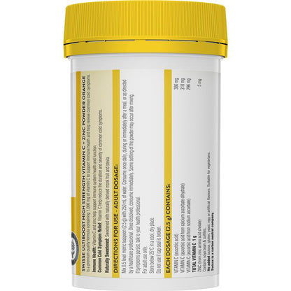 Swisse Vitamin C + Zinc Powder Orange 150g