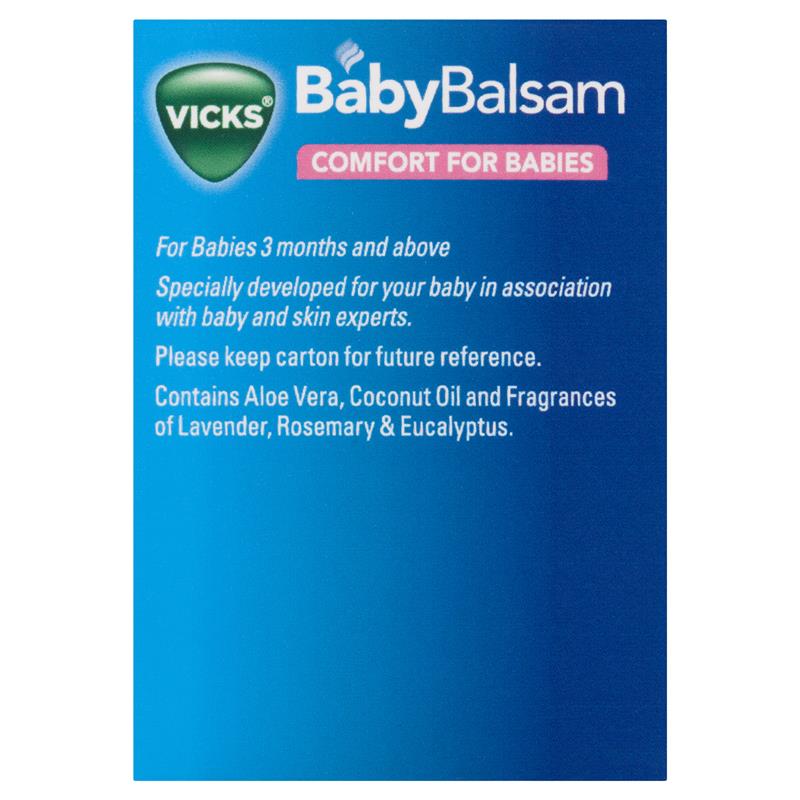 Vicks BabyBalsam Decongestant Rub - 100g for Soothing Relief
