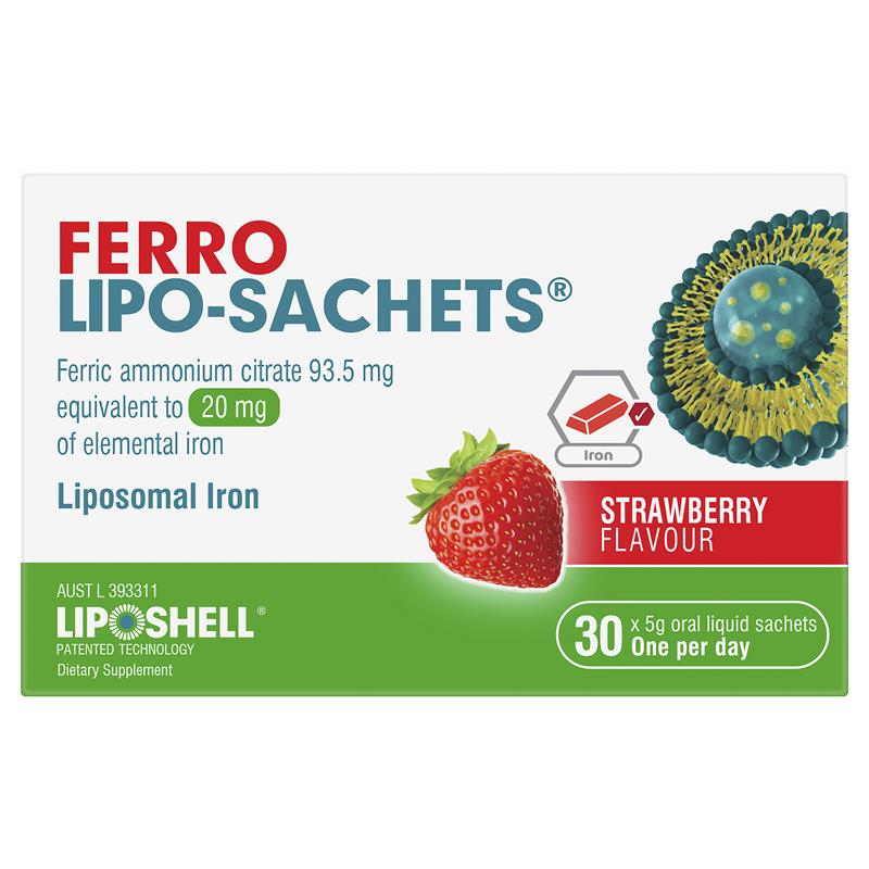 Lipo-Sachets Ferro Strawberry 5g 30 Sachets
