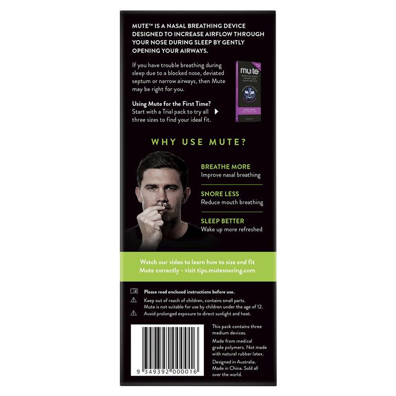Mute Snoring Relief Medium Pack