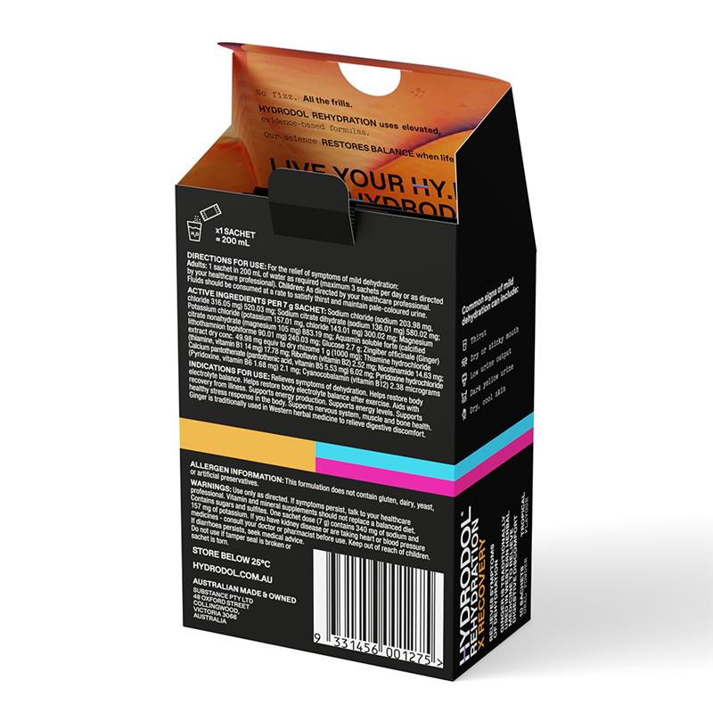 Hydrodol Rehydration X Recovery Powder - 10 Pack