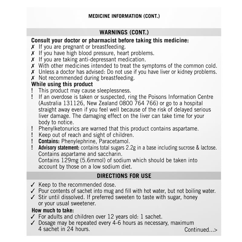 Lemsip Max Decongestant Lemon 10 Sachets - Cold & Flu Relief