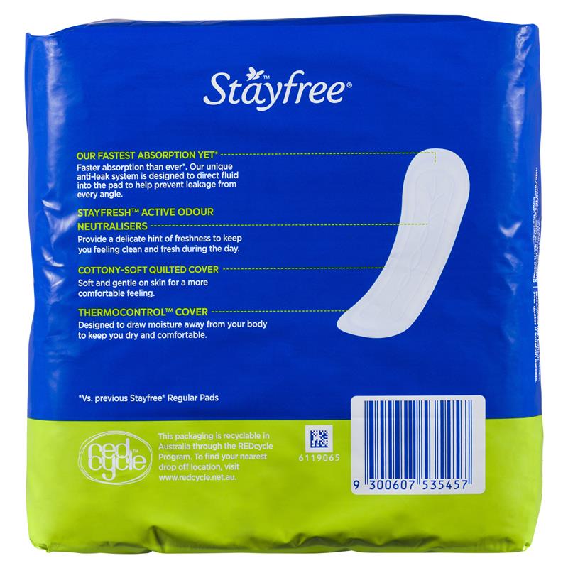 Stayfree Regular Sanitary Pads 20 Pack