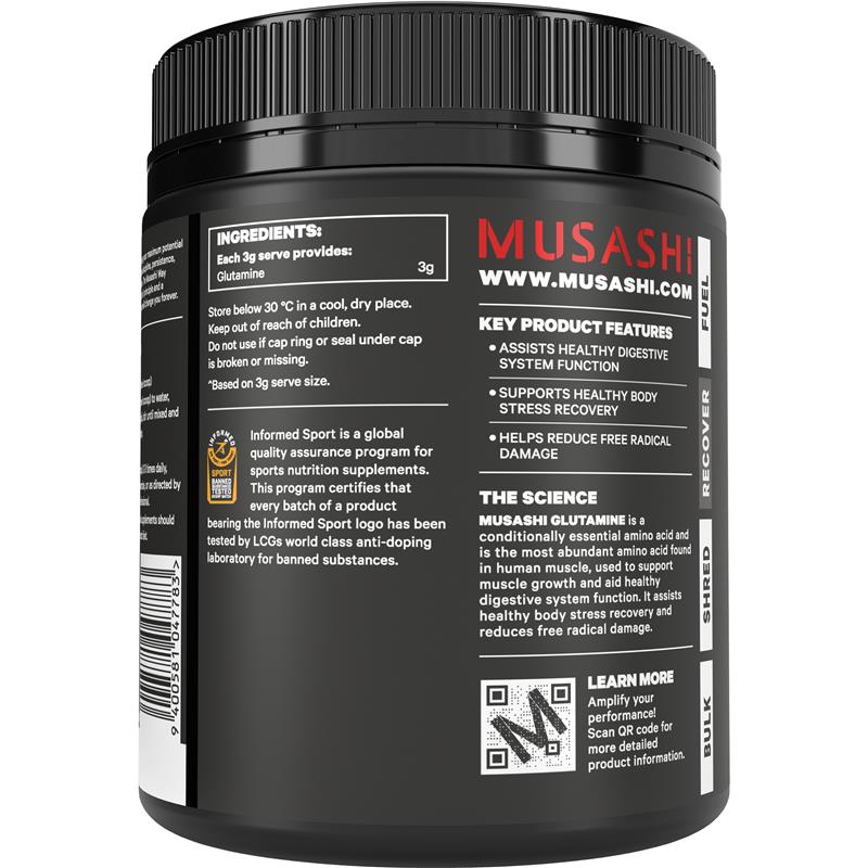 Musashi Glutamine Unflavoured - 350g