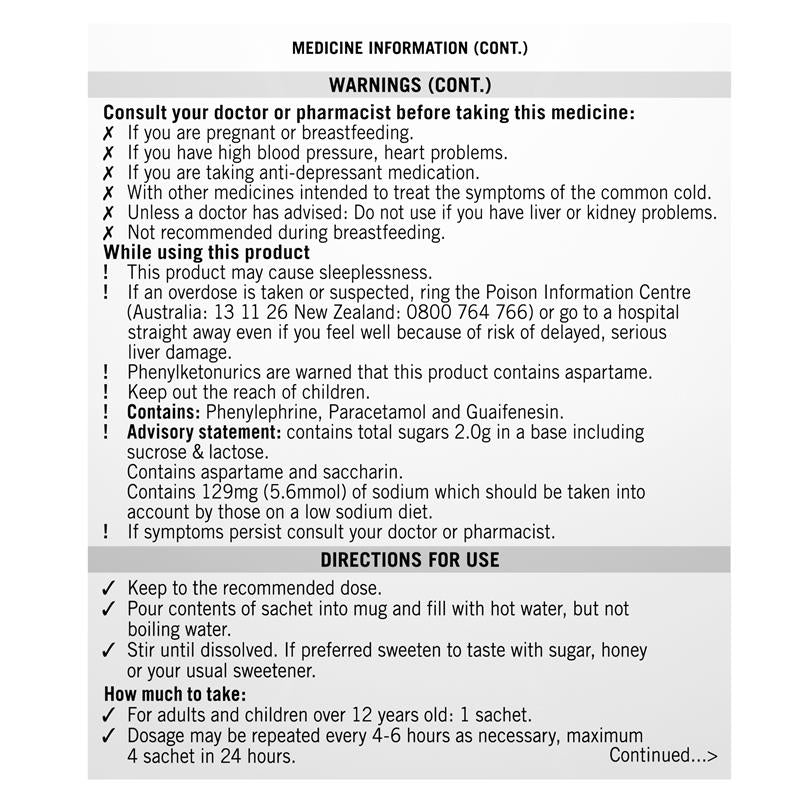 Lemsip Max All-In-1 Cold and Flu Relief Hot Drink - Lemon Flavor (10 Sachets)