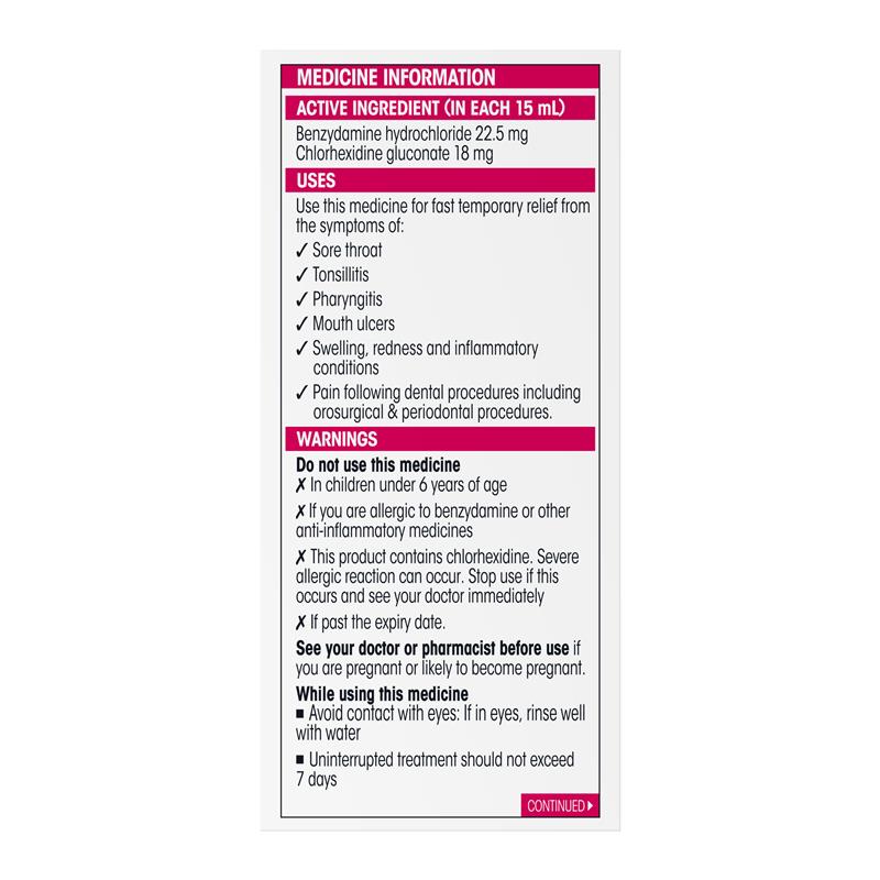 Difflam Plus Sore Throat & Mouth Solution Mint 200ml - Dual Action Relief