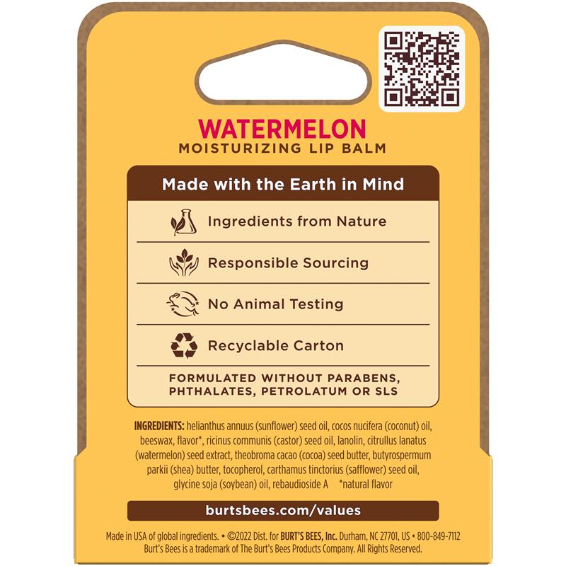 Burts Bees Watermelon Lip Balm 4.25g