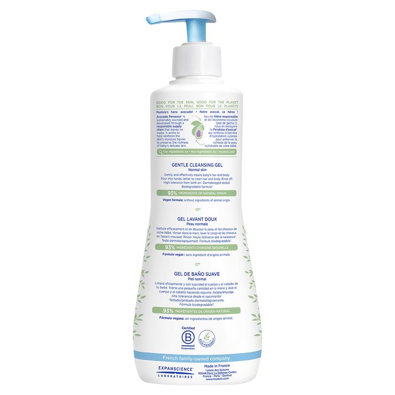 Mustela Gentle Cleansing Gel 500ml - Daily Gentle Cleanser for Baby