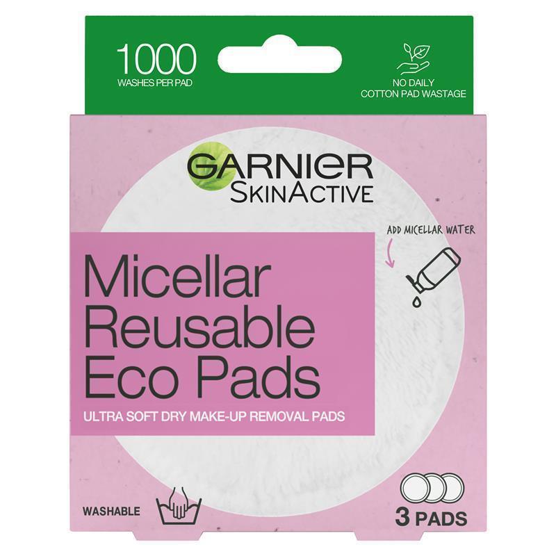 Garnier Micellar Reusable Eco Pads - 3 Pack