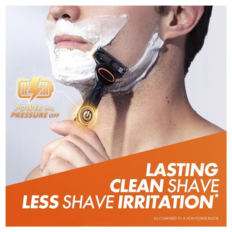 Gillette Fusion5 Power Razor + 2 Blades - Ultimate Shaving Experience