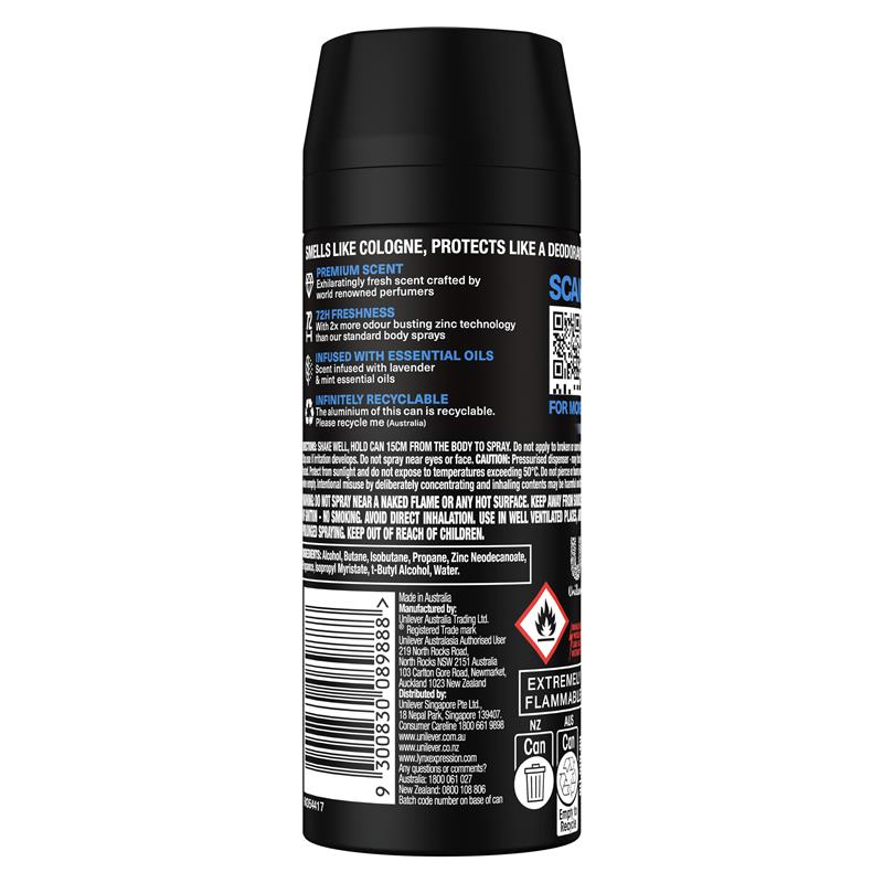 LYNX Blue Lavender Premium Deodorant Body Spray 150ml