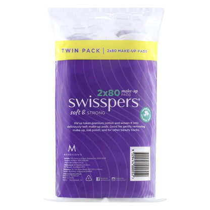 Swisspers Makeup Rounds Twin Pack - 2x80 Count