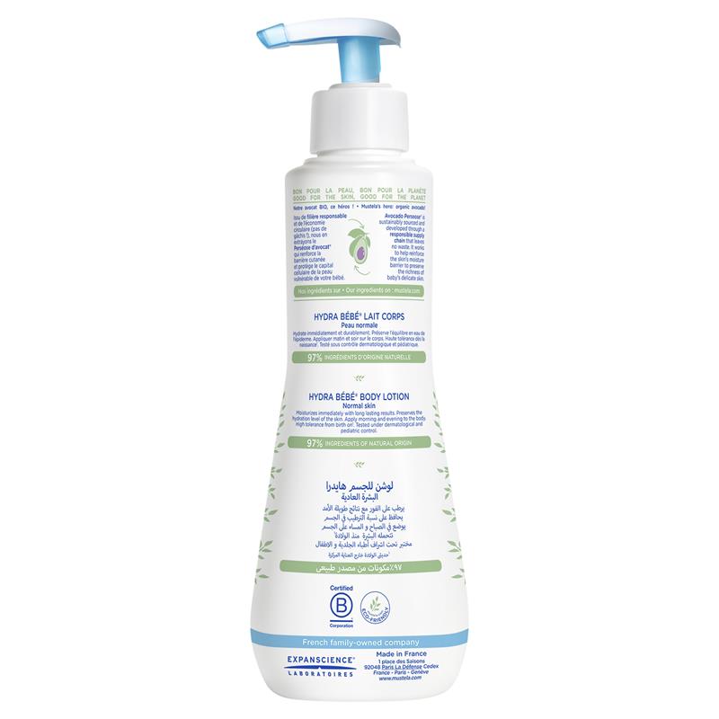 Mustela Hydra-Bebe Body Lotion 300ml - Long-Lasting Hydration for Baby